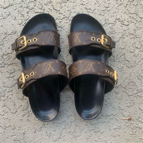 louis vuitton 2 strap sandals|Louis Vuitton sandals birkenstock.